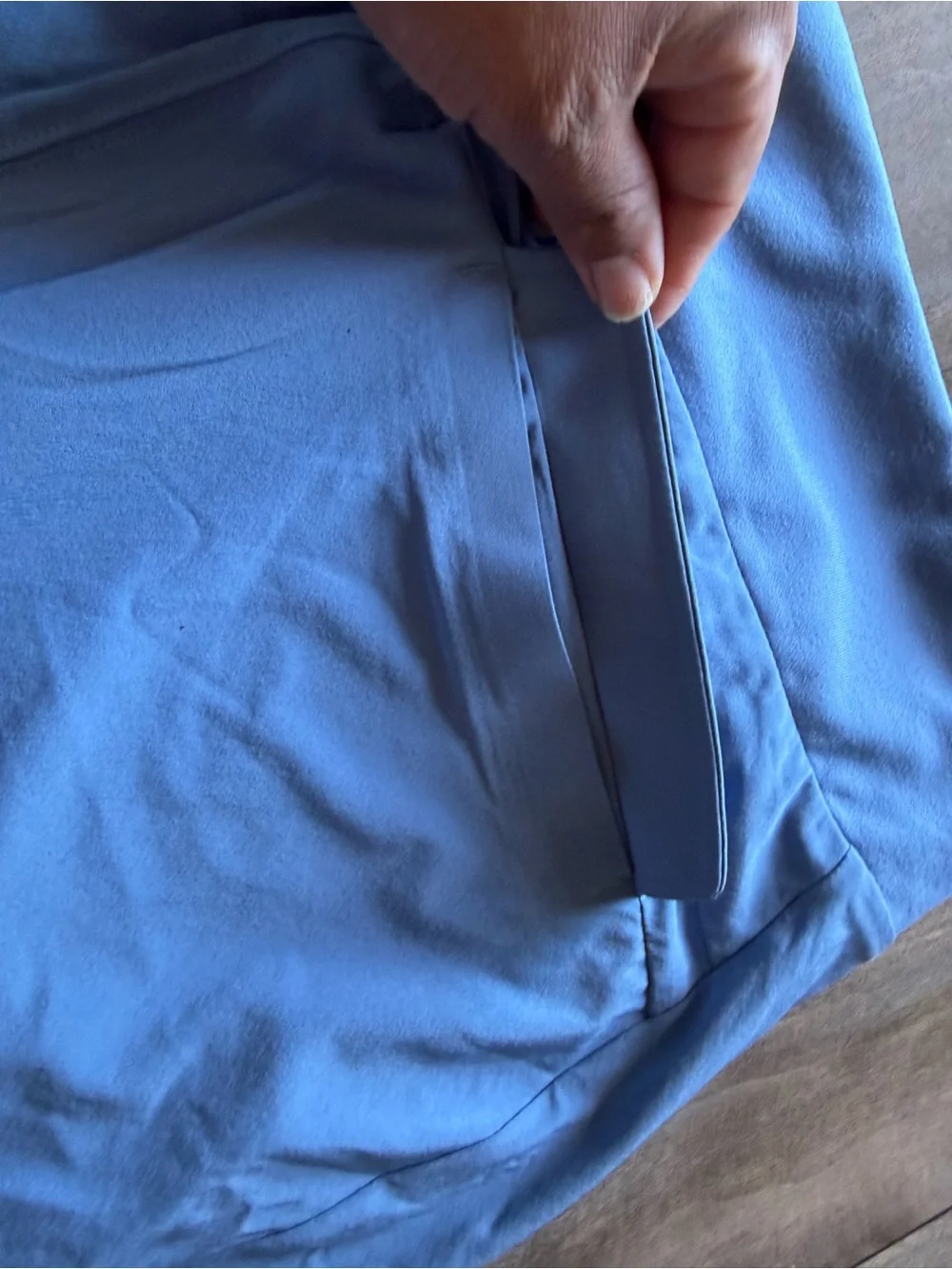 Athleta Light Blue Athletic Skort with Zip Pockets - Picture 9 of 16